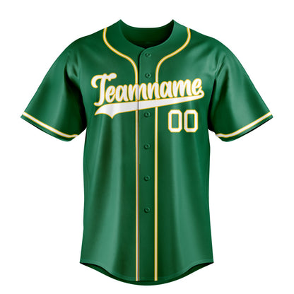 Kelly-Green & White Ballpark Baseball Jersey