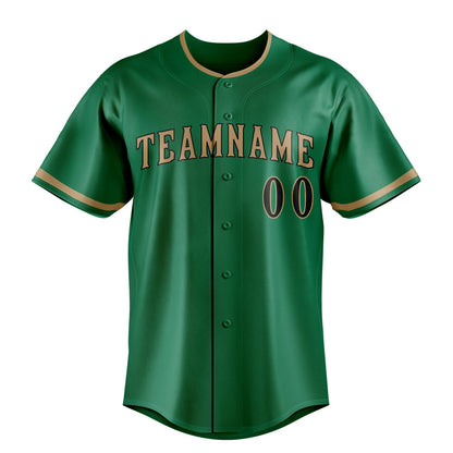 Kelly-Green & Old-Gold Seventh Baseball Jersey