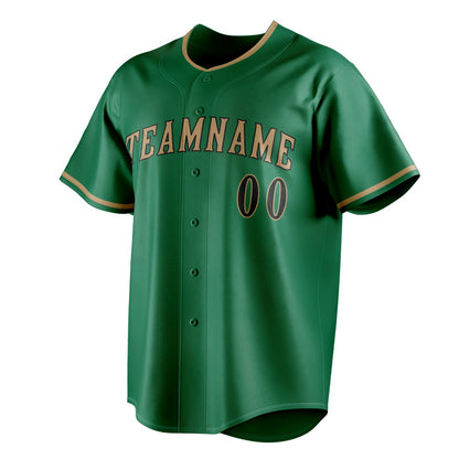 Kelly-Green & Old-Gold Seventh Baseball Jersey
