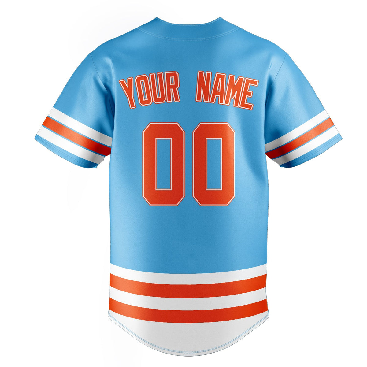 Sky-Blue & Orange Homeplate Baseball Jersey