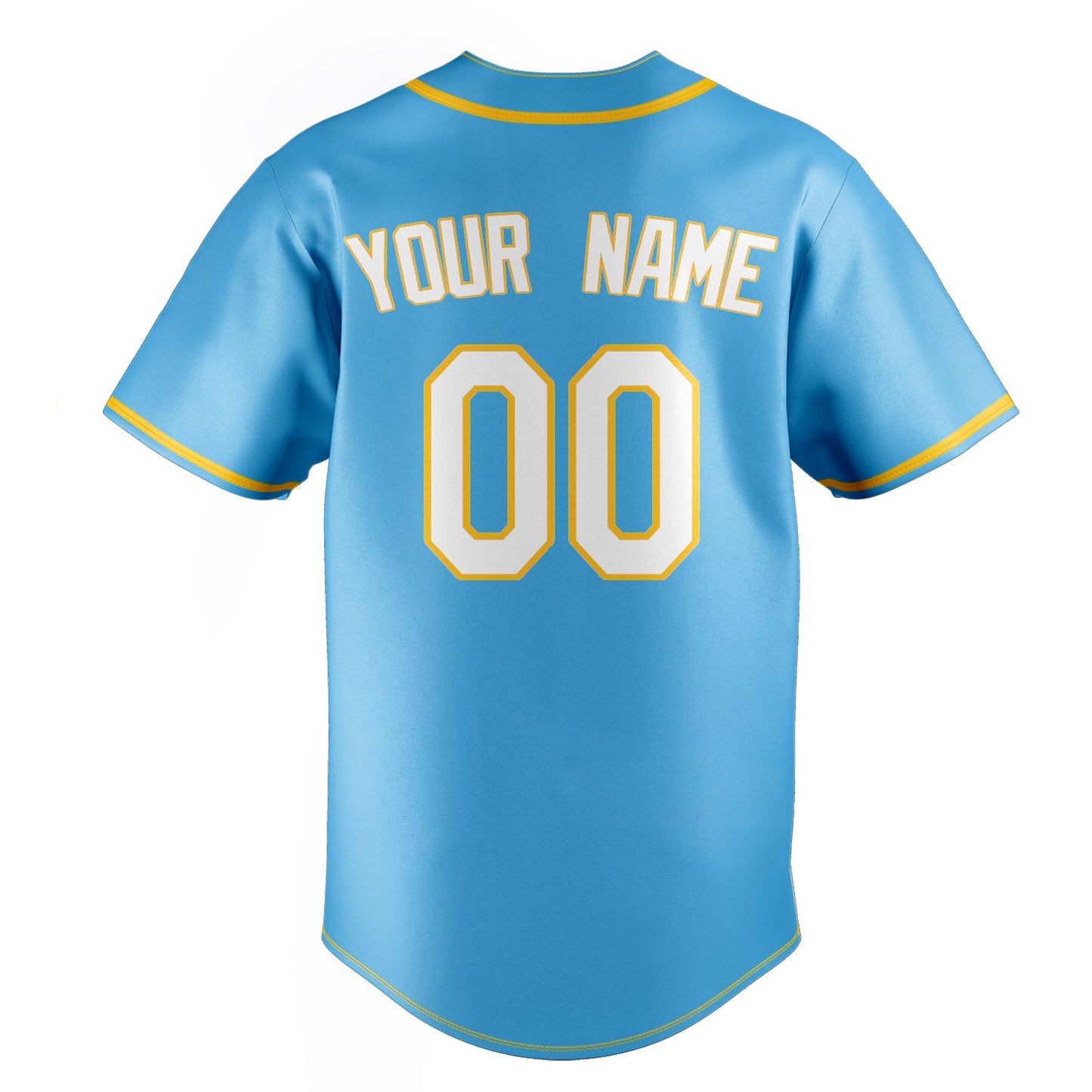 Sky-Blue & White Outfield Baseball Jersey