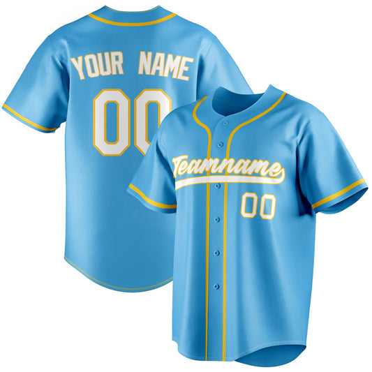 Personalized Sky Blue & White Color Fan Baseball Jersey BB01240530WX315