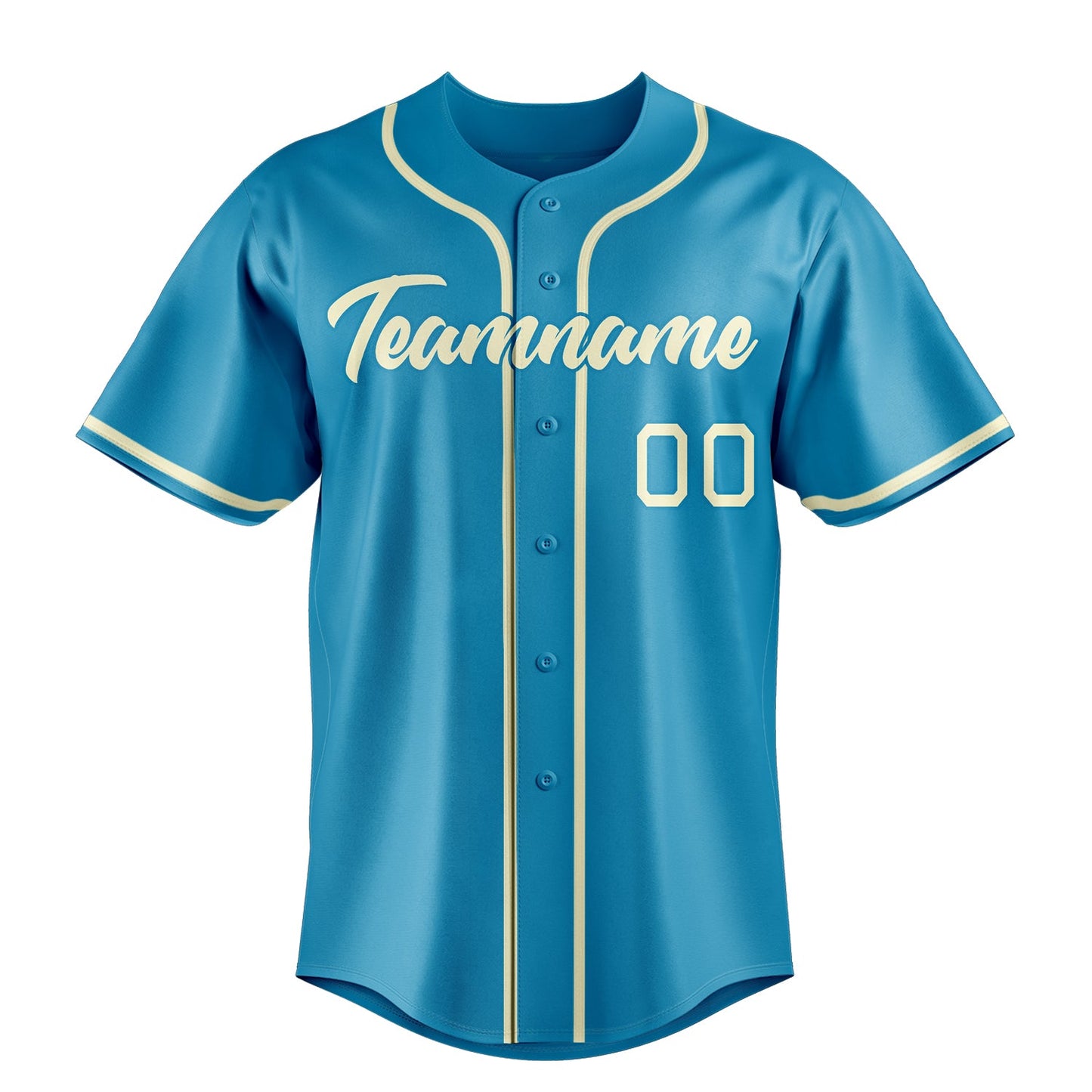 Panther-Blue & Cream Dugout Baseball Jersey