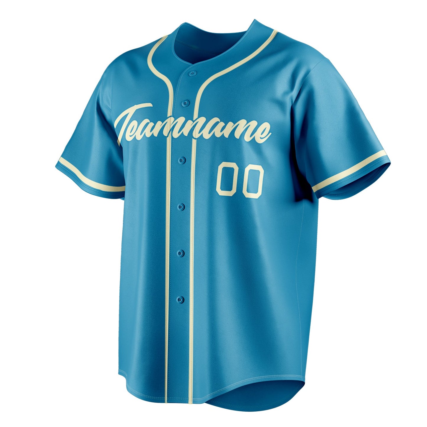 Panther-Blue & Cream Dugout Baseball Jersey
