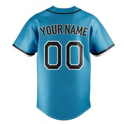 Panther-Blue & Black Diamond Baseball Jersey