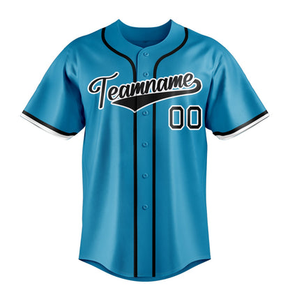 Panther-Blue & Black Diamond Baseball Jersey