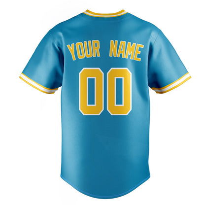 Panther-Blue & Yellow Field Baseball Jersey