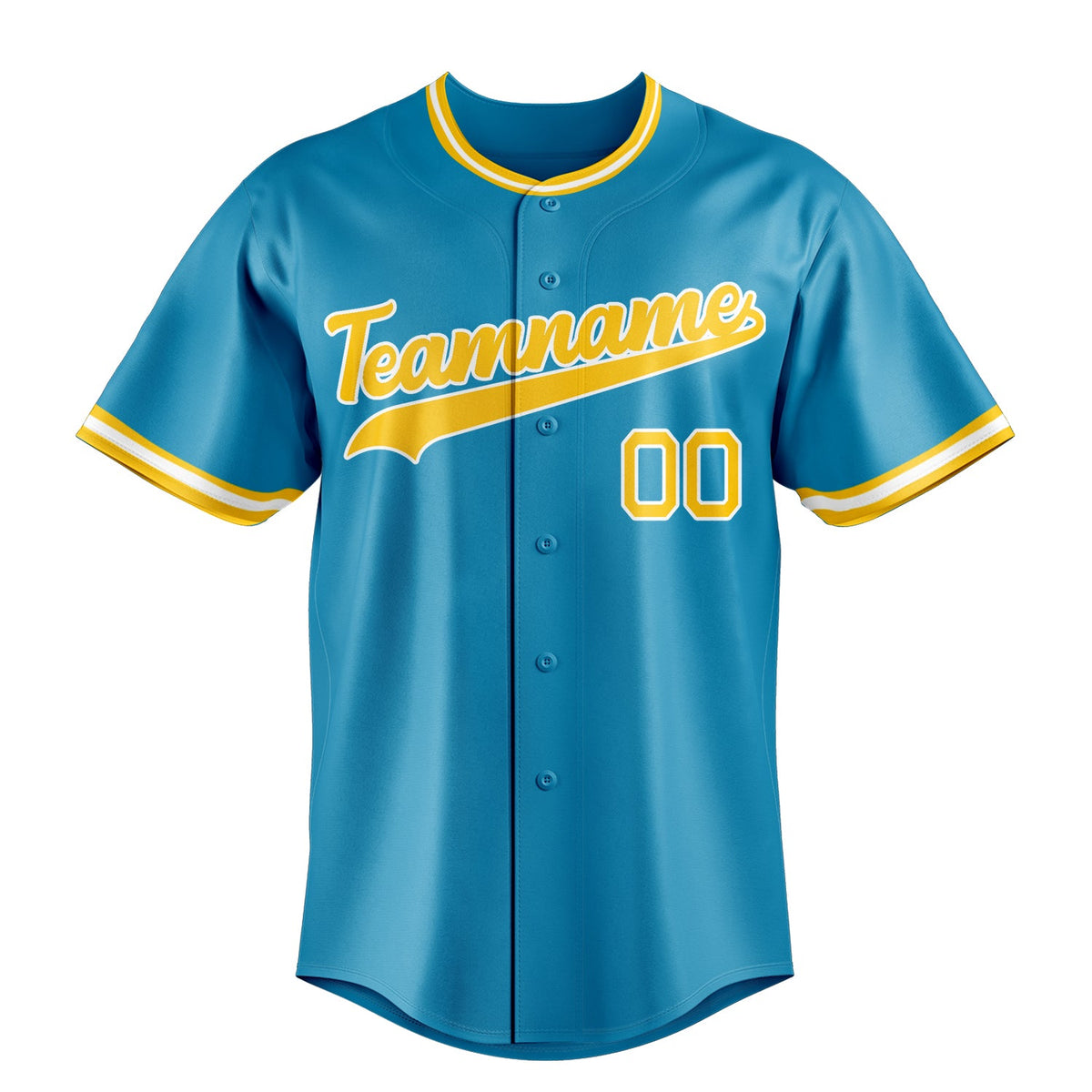 Panther-Blue & Yellow Field Baseball Jersey