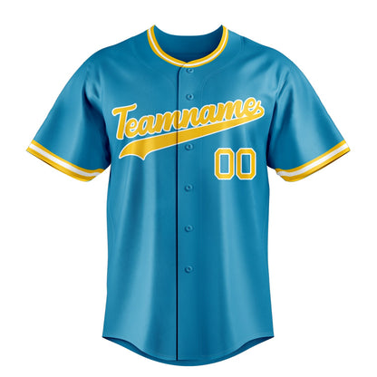 Panther-Blue & Yellow Field Baseball Jersey