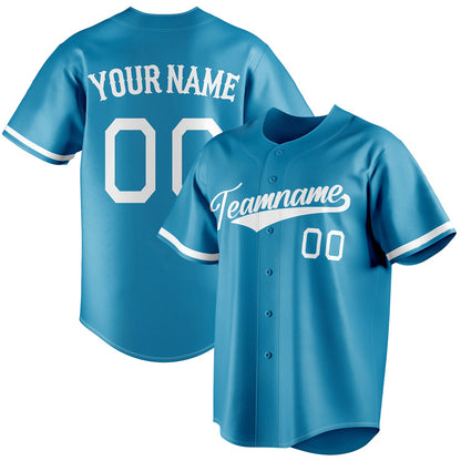 Personalized Panther Blue & White Color Fan Baseball Jersey BB01240530WX377