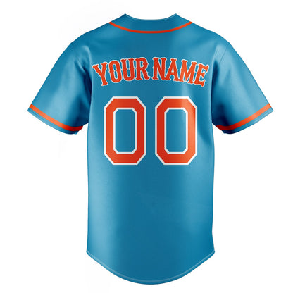 Panther-Blue & Orange Rookie Baseball Jersey