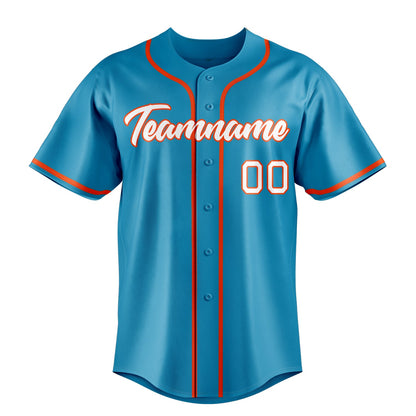Panther-Blue & Orange Rookie Baseball Jersey