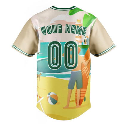 Sand & Green League Baseball Jersey