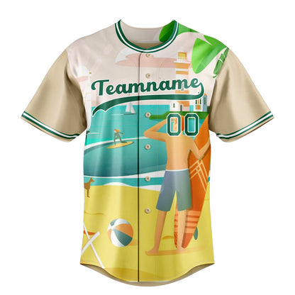 Sand & Green League Baseball Jersey