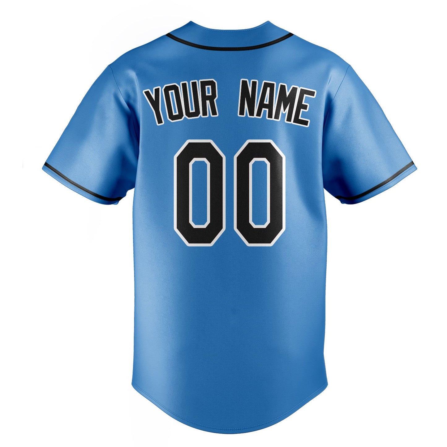 Powder-Blue & Black Outfield Baseball Jersey
