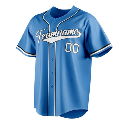 Powder-Blue & White Baseline Baseball Jersey