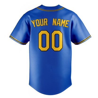 Thunder-Blue & Olg-Gold Grandstand Baseball Jersey