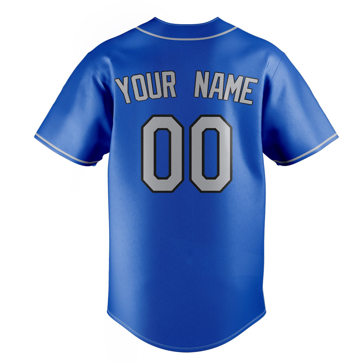 Thunder-Blue & Gray Pennant Baseball Jersey