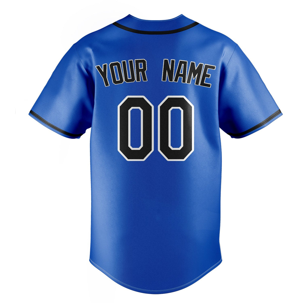 Thunder-Blue & Black Diamond Baseball Jersey