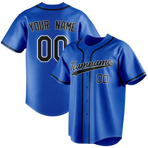 Personalized Thunder Blue & Black Color Fan Baseball Jersey BB01240530WY352
