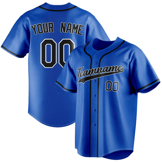 Personalized Thunder Blue & Black Color Fan Baseball Jersey BB01240530WY352