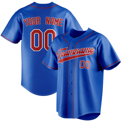 Personalized Thunder Blue & Crimson Color Fan Baseball Jersey BB01240530WY353