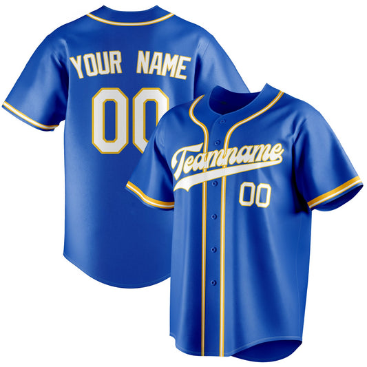 Personalized Thunder Blue & White Color Fan Baseball Jersey BB01240530WY356