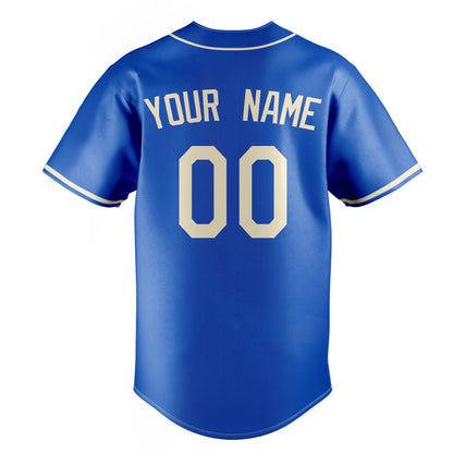 Thunder-Blue & Cream Ace Baseball Jersey