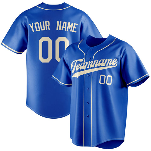 Personalized Thunder Blue & Cream Color Fan Baseball Jersey BB01240530WY357