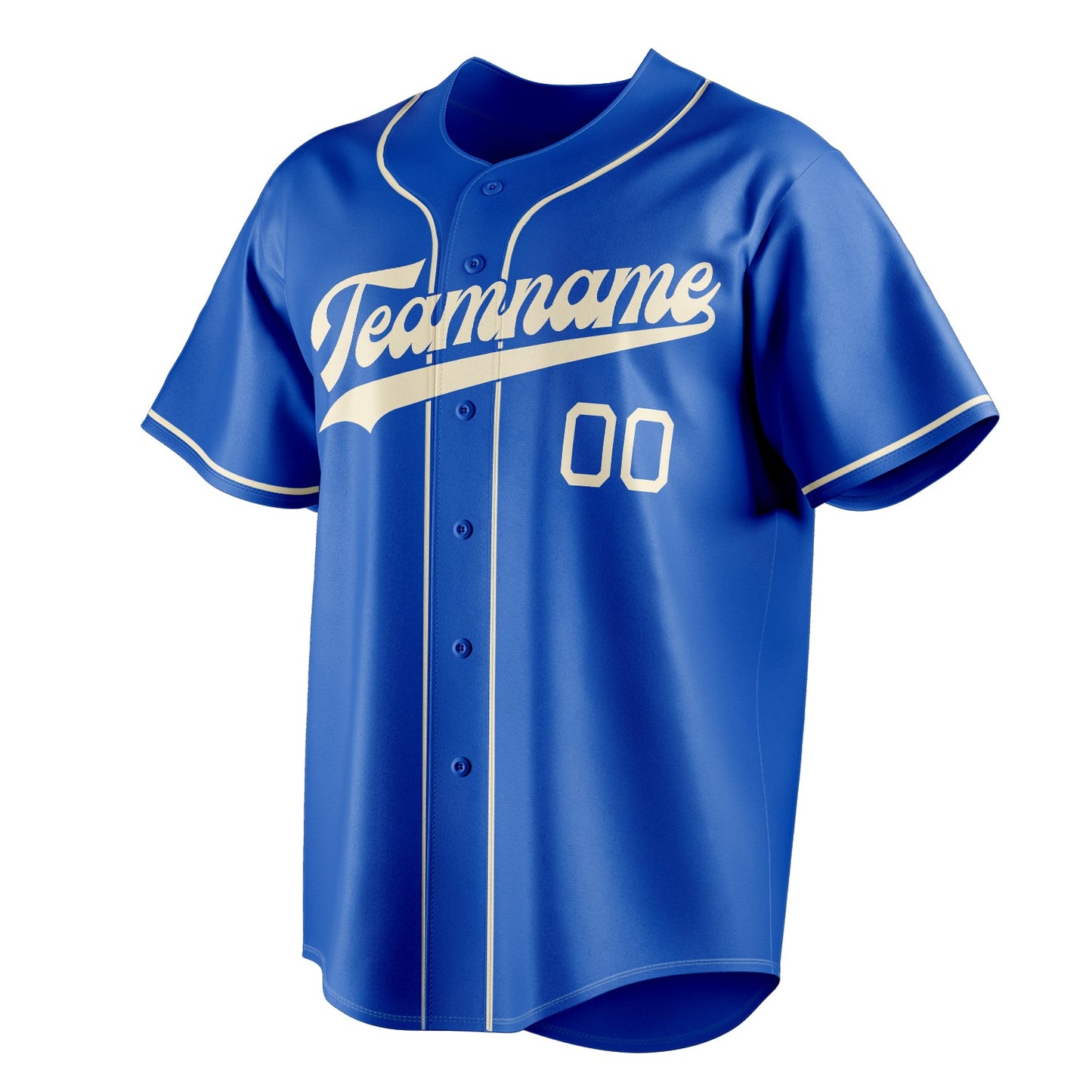 Thunder-Blue & Cream Ace Baseball Jersey