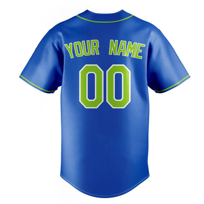 Thunder-Blue & Green Rookie Baseball Jersey