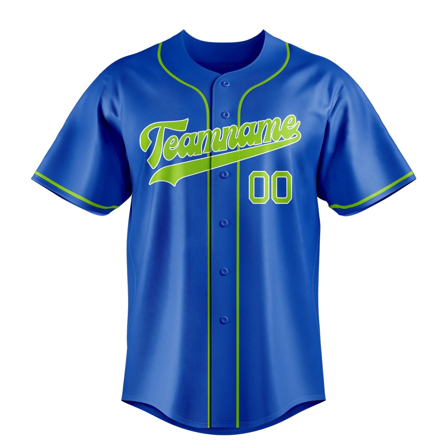 Thunder-Blue & Green Rookie Baseball Jersey