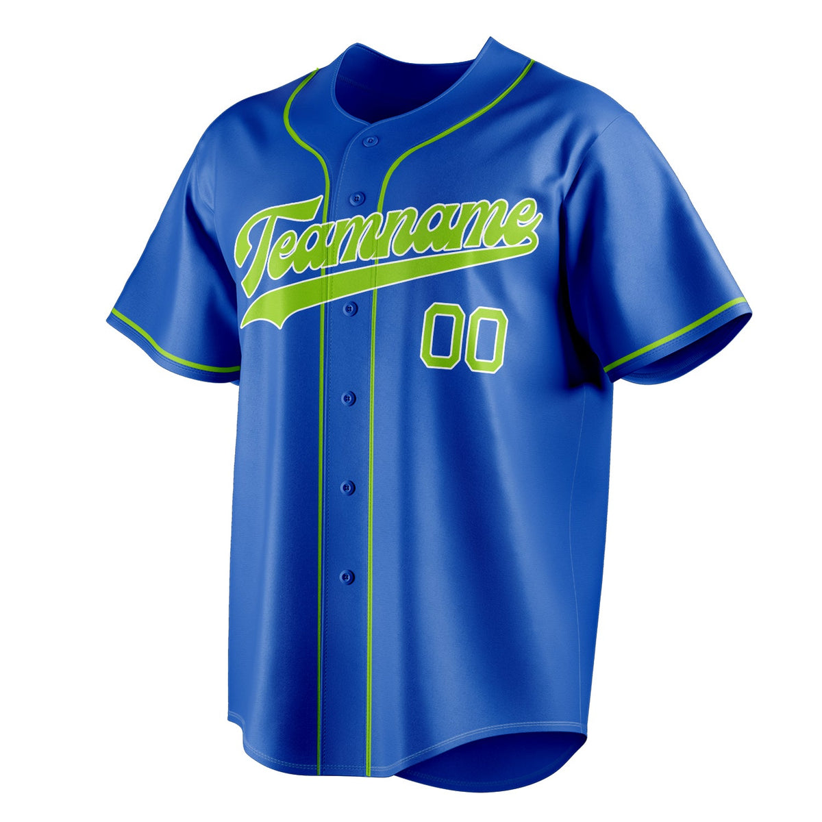 Thunder-Blue & Green Rookie Baseball Jersey