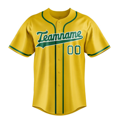 Yellow & Kelly-Green League Baseball Jersey