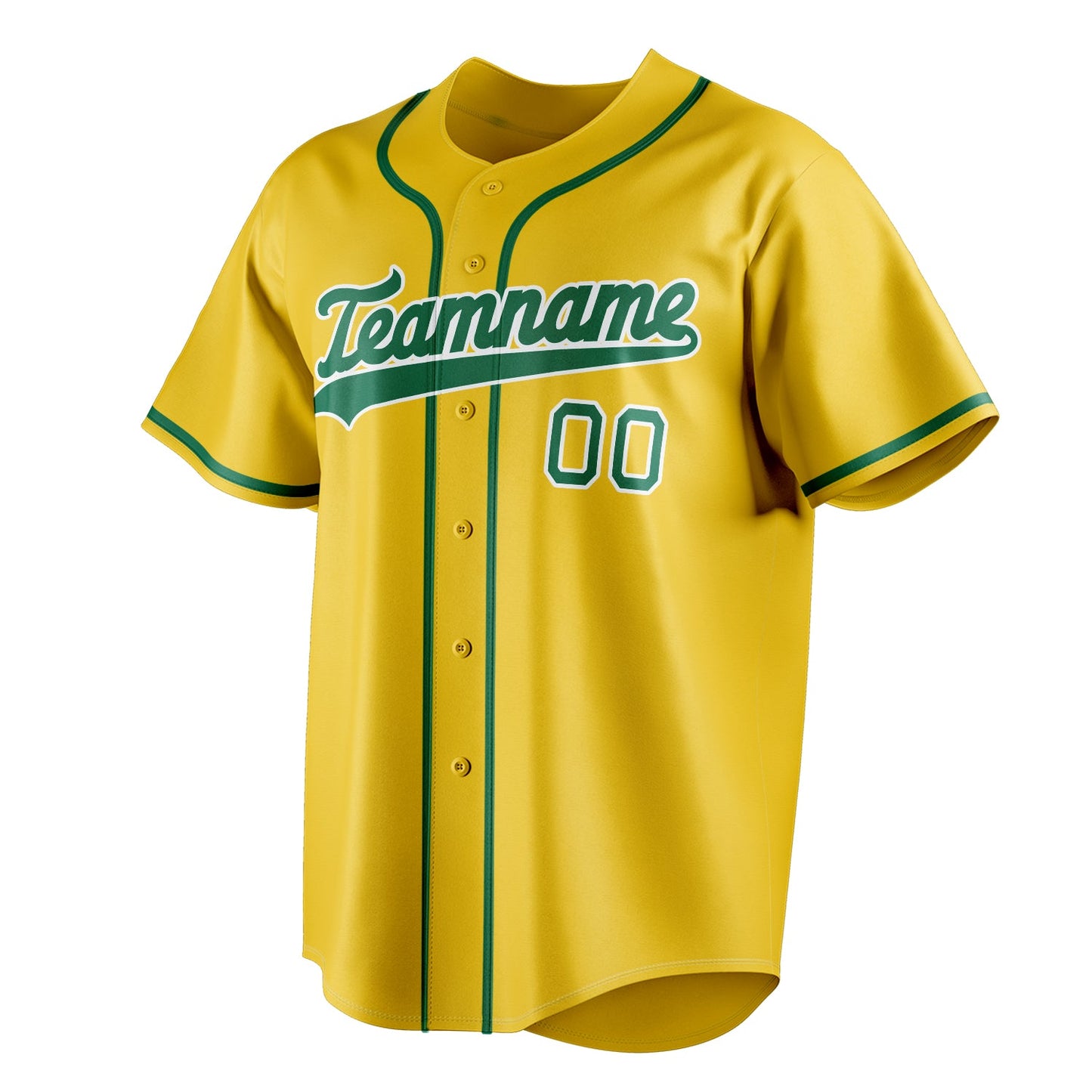 Yellow & Kelly-Green League Baseball Jersey