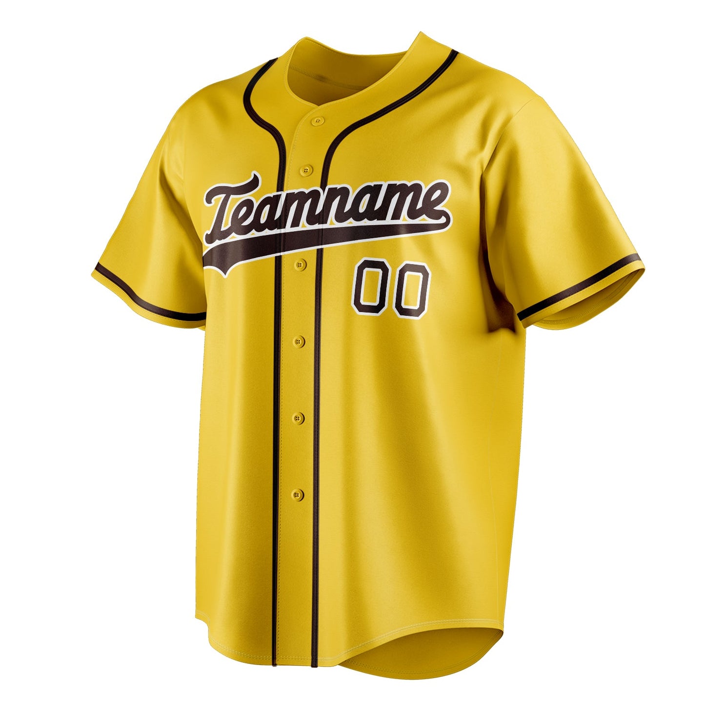 Yellow & Brown Stadium Baseball Jersey