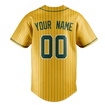 Yellow & Green Varsity Baseball Jersey