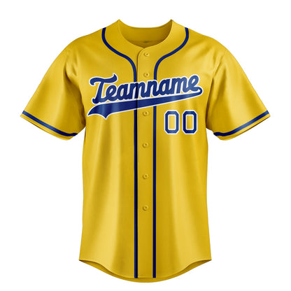 Yellow & Royal Seventh Baseball Jersey