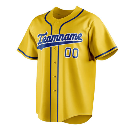 Yellow & Royal Seventh Baseball Jersey
