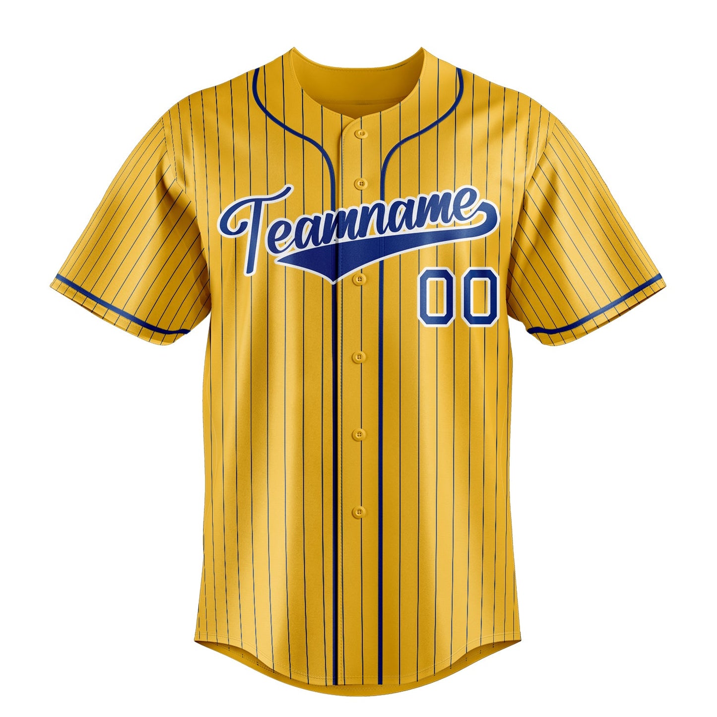 Yellow & Navy Clubhouse Baseball Jersey