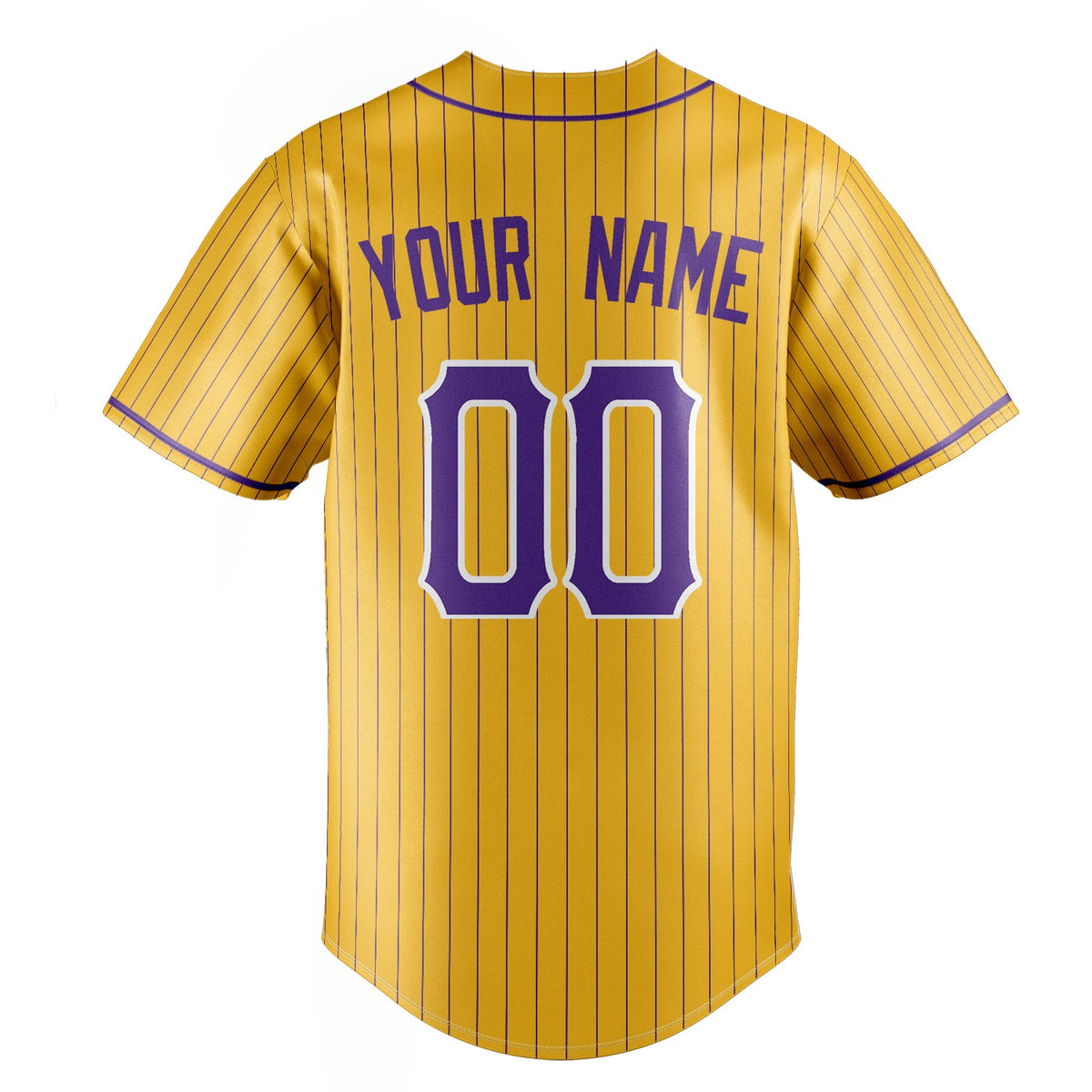 Yellow & Purple Outfield Baseball Jersey