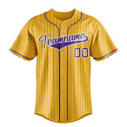 Yellow & Purple Outfield Baseball Jersey