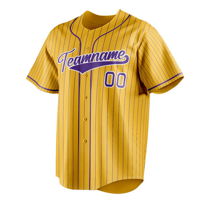 Yellow & Purple Outfield Baseball Jersey