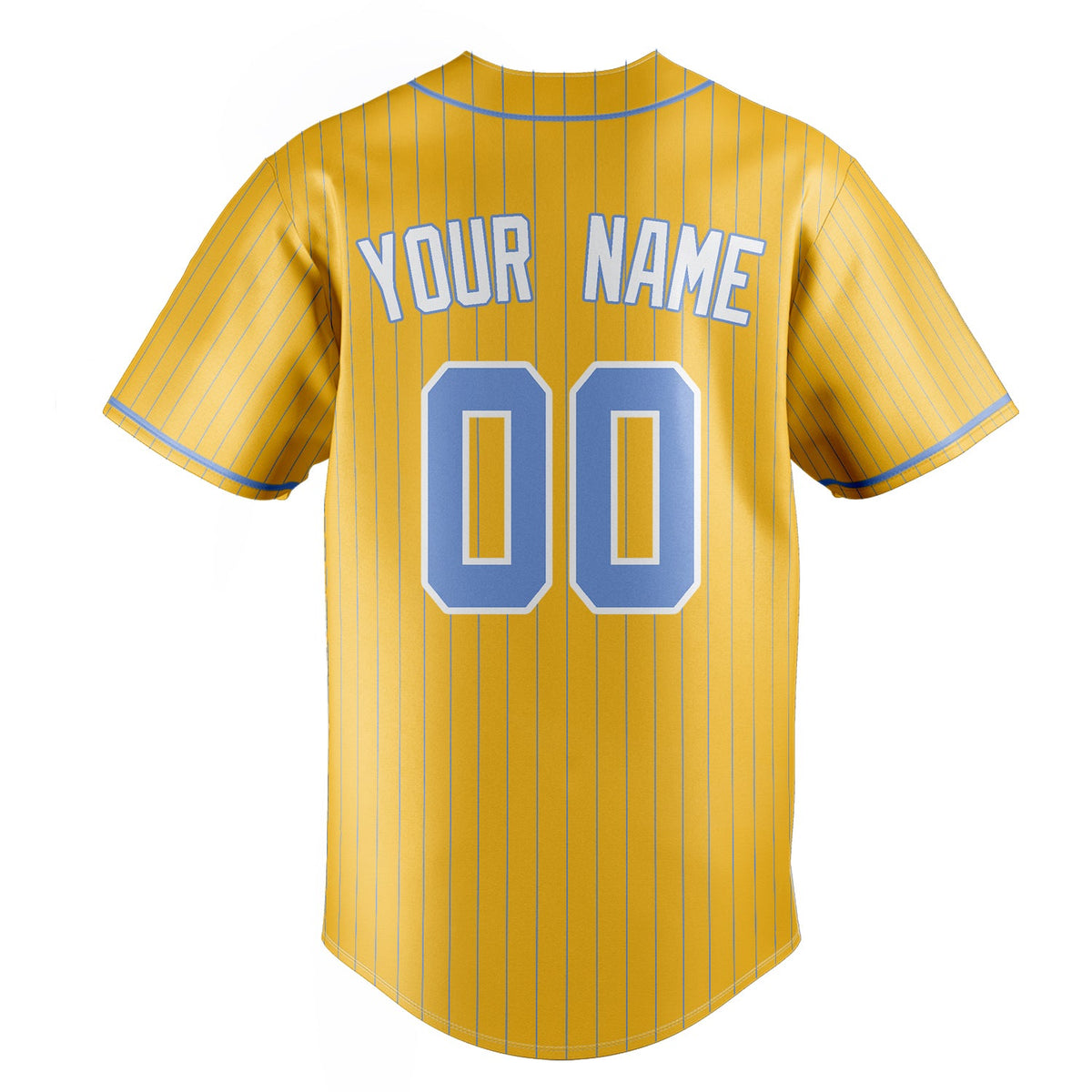 Yellow & Light-Blue Infield Baseball Jersey