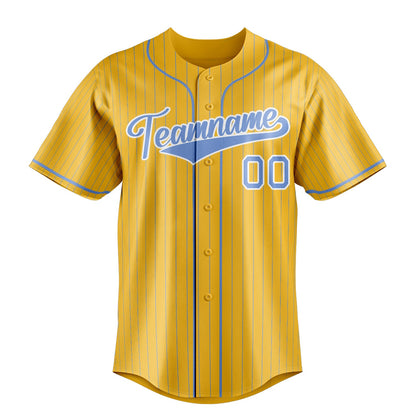 Yellow & Light-Blue Infield Baseball Jersey