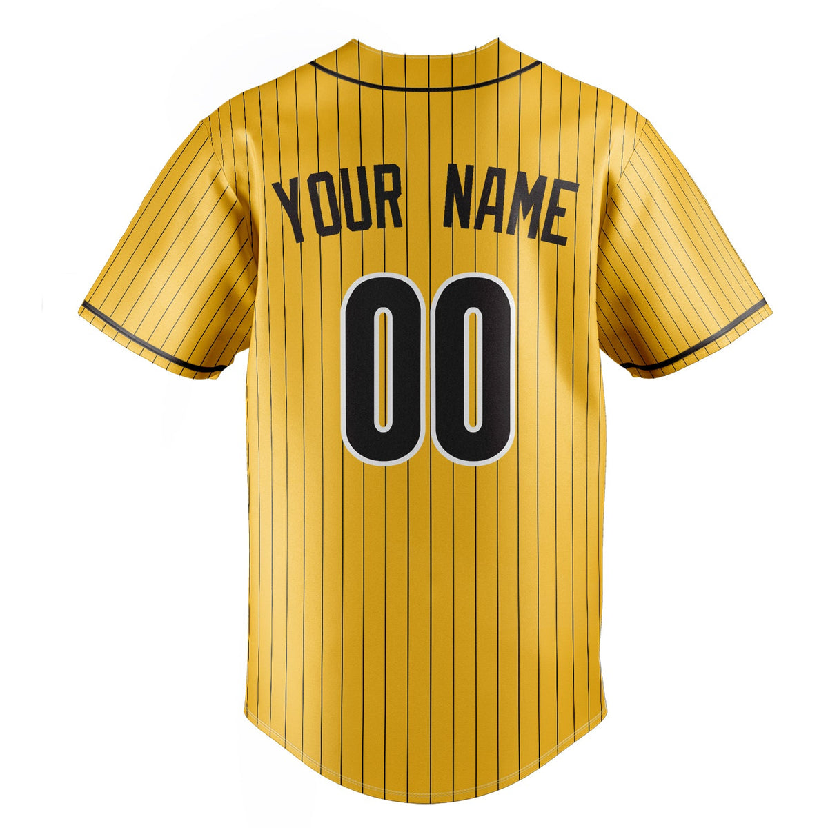 Yellow & Black Baseline Baseball Jersey