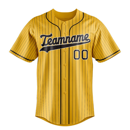 Yellow & Black Baseline Baseball Jersey