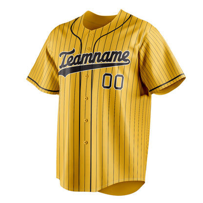 Yellow & Black Baseline Baseball Jersey