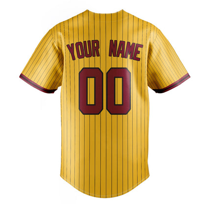 Yellow & Crimson Grandstand Baseball Jersey