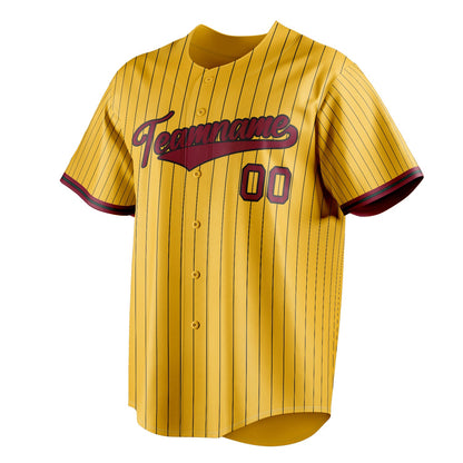 Yellow & Crimson Grandstand Baseball Jersey